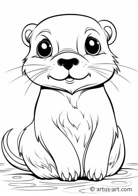 Page de coloriage de loutre pour enfants